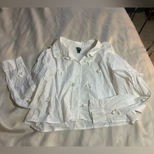 Wild Fable White Bow-Accent Jacket